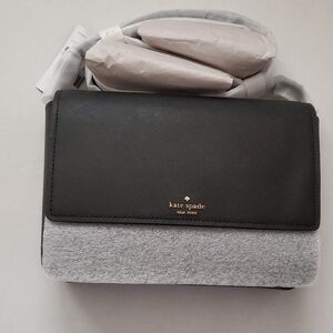 Kate Spade Black Crossbody Bag with Gold Accents